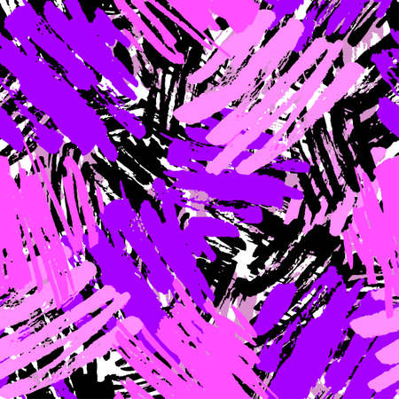 Seamless repeating textile, ink brush strokes pattern in doodle grunge texture style.Handdrawn trendy design, watercolor blotted background for a logo, cards, invitations, posters, banners.のイラスト素材