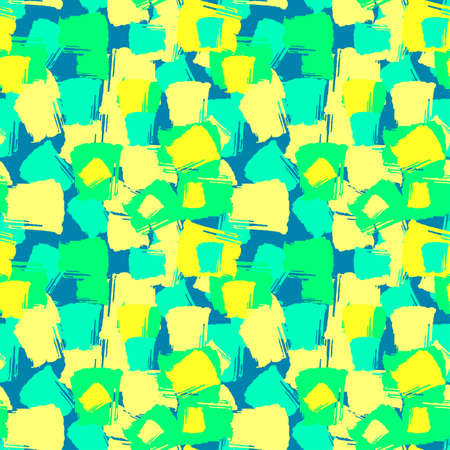 Seamless repeating textile, ink brush strokes pattern in doodle grunge texture style.Handdrawn trendy design, watercolor blotted background for a logo, cards, invitations, posters, banners.のイラスト素材