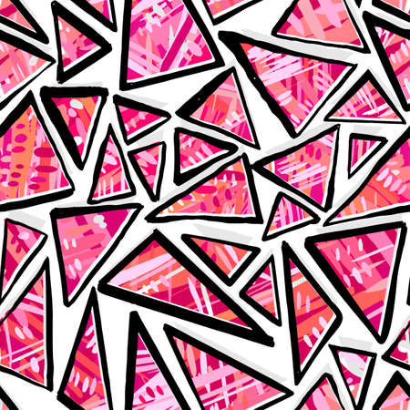 Seamless textile doodle pattern grunge texture.Trendy modern ink artistic design with authentic,unique scrapes, watercolor blotted background for a logo, cards, invitations, posters, banners.のイラスト素材