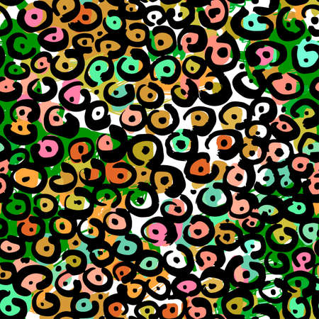 Seamless textile doodle pattern grunge texture.Trendy modern ink artistic design with authentic,unique scrapes, watercolor blotted background for a logo, cards, invitations, posters, banners.のイラスト素材