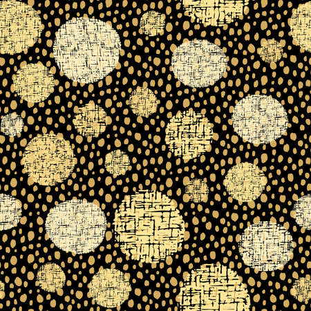 Polka Dot pattern.Textile ink brush strokes texture in doodle grunge style. Handdrawn trendy design with authentic and unique scrapes,  blotted background for a logo, cards, invitations, postersのイラスト素材