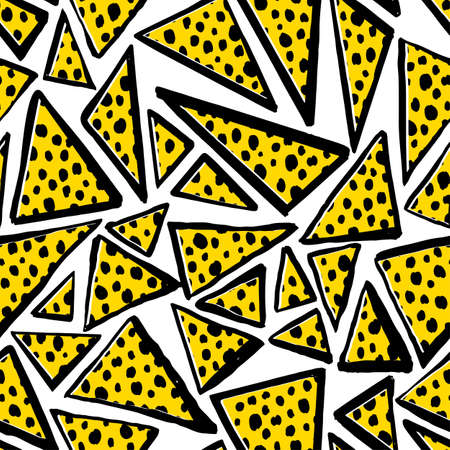 Seamless textile doodle pattern grunge texture.Trendy modern ink artistic design with authentic,unique scrapes, watercolor blotted background for a logo, cards, invitations, posters, banners.のイラスト素材