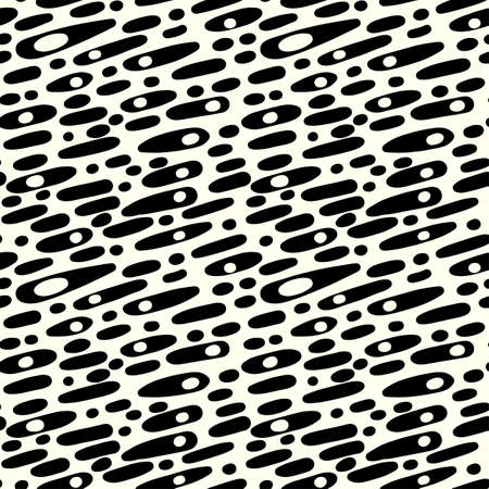 Memphis style hand drawn textured seamless pattern.Retro flavour trendy geometric elements painted with colorful ink brush strokes.のイラスト素材