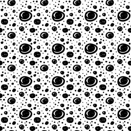 Memphis style hand drawn textured seamless pattern.Retro flavour trendy geometric elements painted with colorful ink brush strokes.のイラスト素材