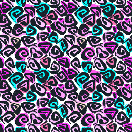 Textile doodle pattern grunge texture.のイラスト素材