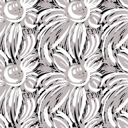 Seamless textile  pattern print .Fashion trendy expressive hand drawn ink strokes.Perfect funky vector background for textile,wrapping, decorationのイラスト素材