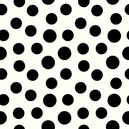 Polka Dots seamless pattern.Textile ink brush strokes texture in Pop Art style.Handdrawn trendy design for a logo, cards, invitations, postersのイラスト素材