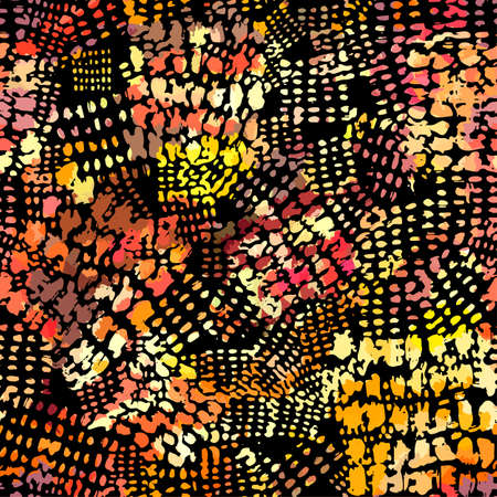 Seamless brushpen textile doodle pattern grunge texture.Trendy modern ink artistic design with authentic,unique scrapes, watercolor blotted background for a logo, cards, invitations, posters, banners.のイラスト素材