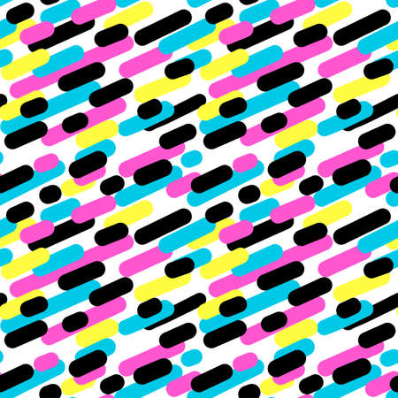 Memphis style hand drawn textured pattern.のイラスト素材