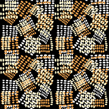 Brush pen textile doodle pattern grunge texture.のイラスト素材