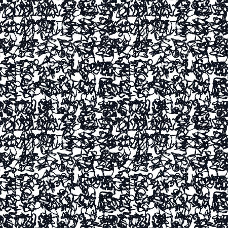 Textile seamless graffiti doodle patternのイラスト素材