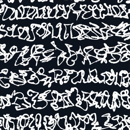 Textile seamless graffiti doodle patternのイラスト素材