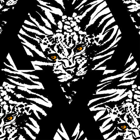 Seamless repeating textile, ink brush strokes pattern in doodle grunge texture style.Handdrawn trendy design, watercolor blotted background for a logo, cards, invitations, posters, bannersのイラスト素材