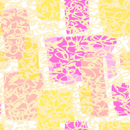 Textile seamless graffiti doodle patternのイラスト素材