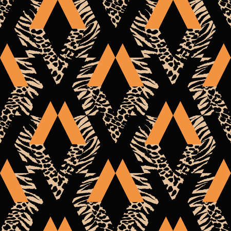 Seamless repeating textile, ink brush strokes pattern in doodle grunge texture style.Handdrawn trendy design, watercolor blotted background for a logo, cards, invitations, posters, bannersのイラスト素材