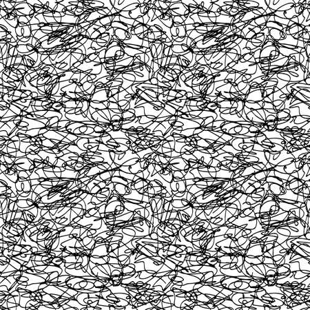 Textile seamless graffiti doodle patternのイラスト素材