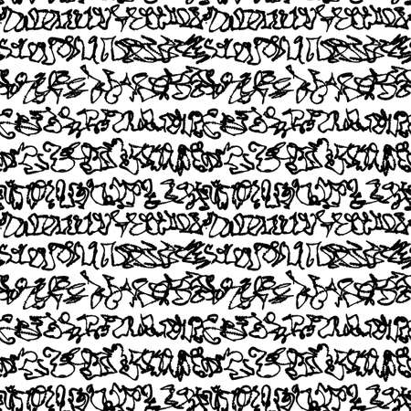 Textile seamless graffiti doodle patternのイラスト素材