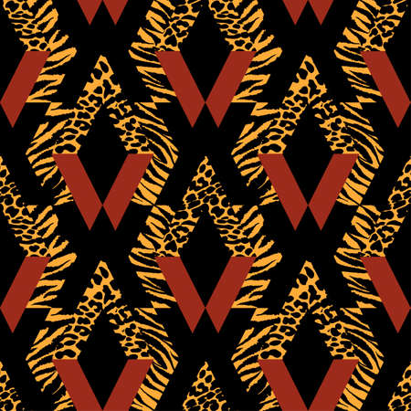 Seamless repeating textile, ink brush strokes pattern in doodle grunge texture style.Handdrawn trendy design, watercolor blotted background for a logo, cards, invitations, posters, bannersのイラスト素材