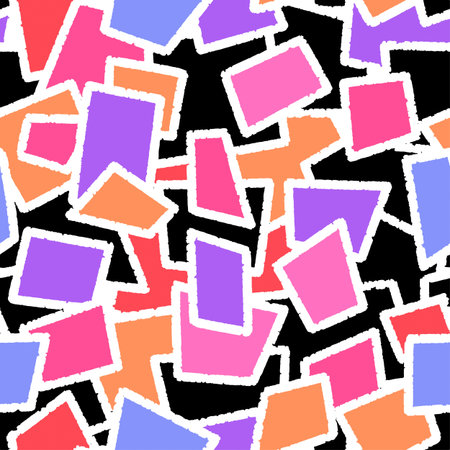 Seamless brush pen textile doodle pattern grunge texture. Trendy modern ink artistic design with authentic, unique scrapes, watercolor blotted dots for fashion textile, t-shirt, apparelのイラスト素材