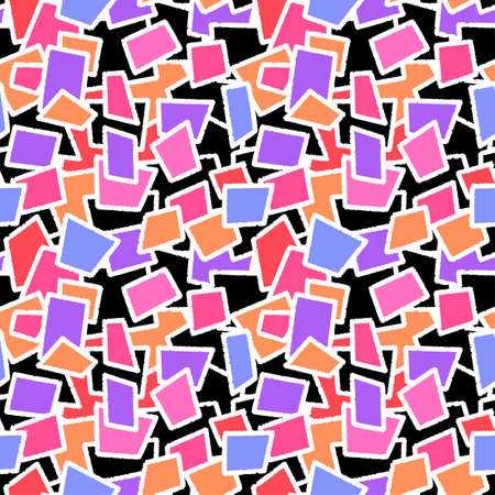 Seamless brushpen textile doodle pattern grunge texture.Trendy modern ink artistic design with authentic,unique scrapes, watercolor blotted dots for fashion textile,t-shirt,aparelのイラスト素材