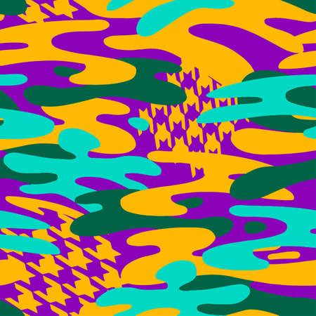 Camouflage seamless pattern, trenfy style  background.Perfect for invitations, posters, banners,fabric, textile ,gift wrap, greeting card,apparel designのイラスト素材