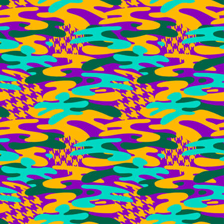 Camouflage seamless pattern, trenfy style  background.Perfect for invitations, posters, banners,fabric, textile ,gift wrap, greeting card,apparel designのイラスト素材