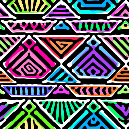 Boho textile seamless pattern. Handdrawn trendy design in tribal style with unique scrapes,...