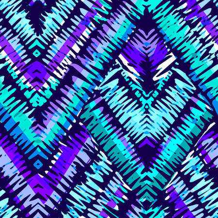Rustic embroidery seamless pattern.Vector traditional fashion ornament patch crosslinked in a rough mannerのイラスト素材