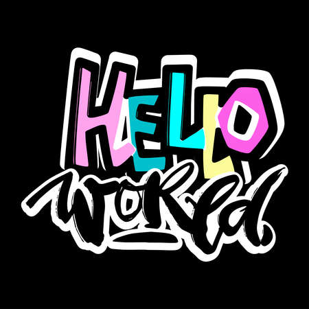 Hello world banner.のイラスト素材
