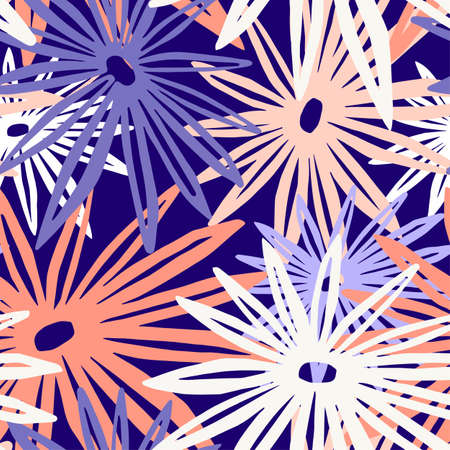 Colorful flowers pattern.のイラスト素材