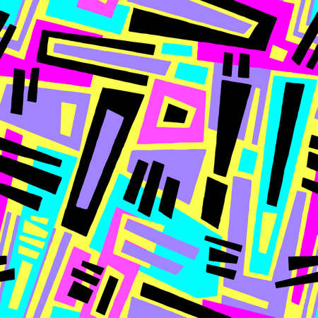 Seamless brushpen textile doodle pattern grunge texture.Trendy modern ink artistic design with authentic,unique scrapes, watercolor blotted background for a logo, cards, invitations, posters and banners.のイラスト素材