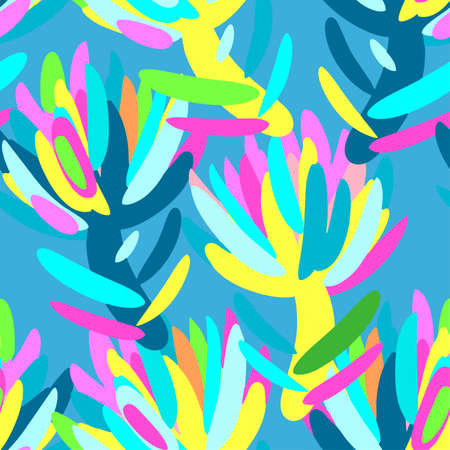 Abstract summer tropical floral patternのイラスト素材