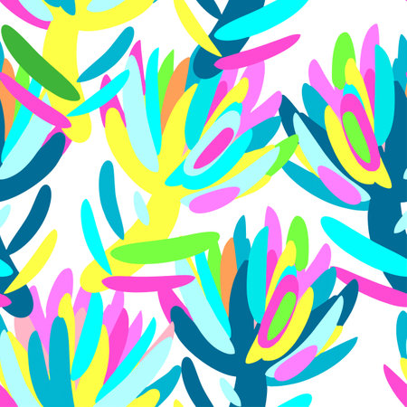 Abstract summer tropical floral pattern designのイラスト素材