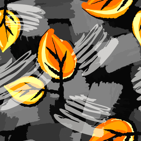 Surface pattern design, graffiti seamless hand craft expressive ink hipster pattern.Grunge urban dynamic expressive bright painting.Print for textile,apparel, wrapping paper.のイラスト素材