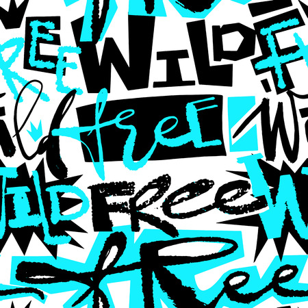 T-shirt print, dry brush ink artistic modern calligraphy slogan. Handdrawn trendy design with authentic and unique scrapes and scratches for a logo, cards, invitations, posters, bannersのイラスト素材