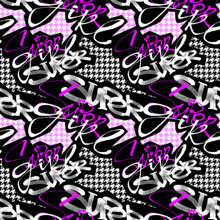 T-shirt print, dry brush ink artistic modern calligraphy slogan. Handdrawn trendy design with authentic and unique scrapes and scratches for a logo, cards, invitations, posters, bannersのイラスト素材