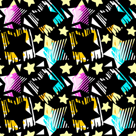 Grunge urban seamless geometric pattern,design in graffity urban style. Hipster print, brush pen hand drawn calligraphic doodle texture.Perfect for fabric, textile,aparel design, sport clothesのイラスト素材
