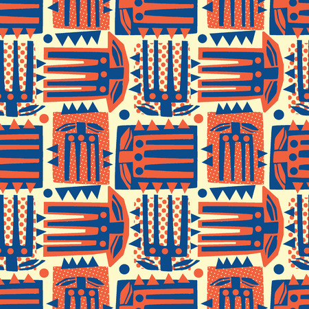 Abstract flowers seamless pattern.Endless texture for wallpaper, different doodles for fabric, wrapping, decoration, greeting card,  textiles or t-shirt apparel designのイラスト素材
