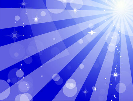 Abstract blue background with sunbeamsのイラスト素材
