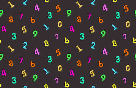 Vector seamless pattern with latin numbersのイラスト素材