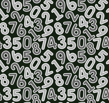 Seamless pattern with arabic numbers for schoolのイラスト素材