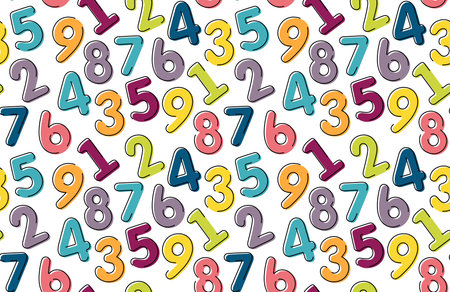 Vector seamless pattern with latin alphabet numbersのイラスト素材