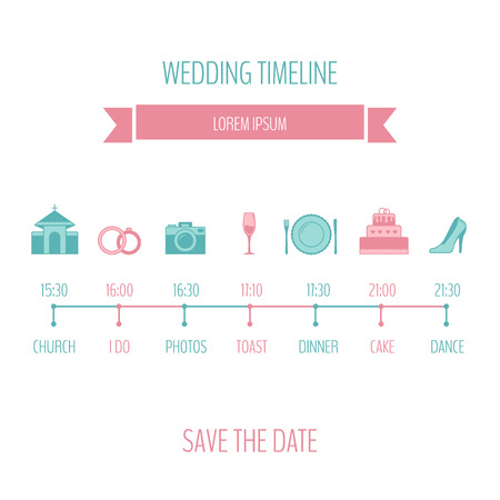 Wedding timeline.のイラスト素材