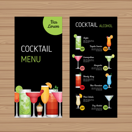 Drink menu design.のイラスト素材