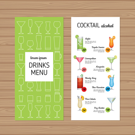 Drink menu design.のイラスト素材