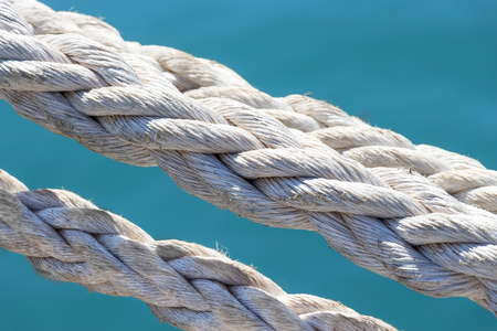 Marine rope on the background of the seaの写真素材