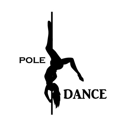 Pole dancer, vector illustrationのイラスト素材