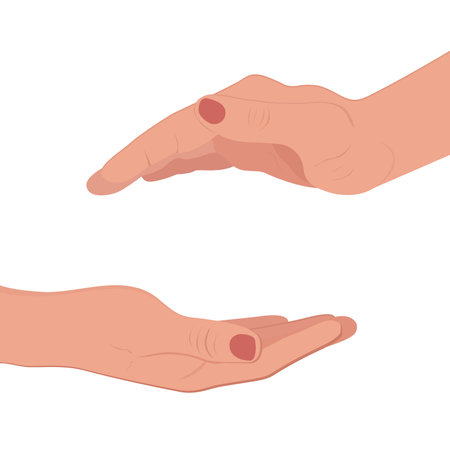 hands, care concept, vector illustrationのイラスト素材
