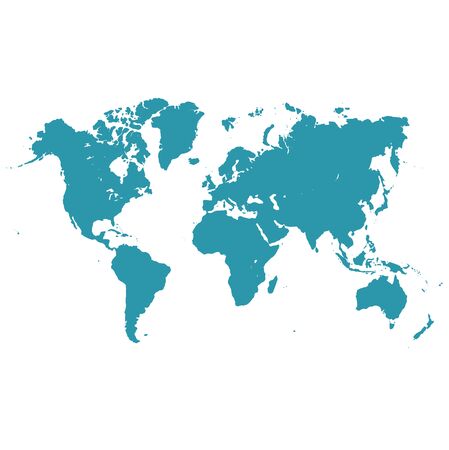 world map, vector illustration in flat design for web sites, Infographic design.のイラスト素材