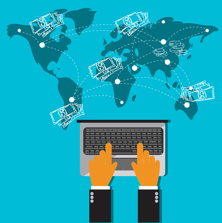 Money, Flat, Design, Concept, Vector, Illustrationのイラスト素材